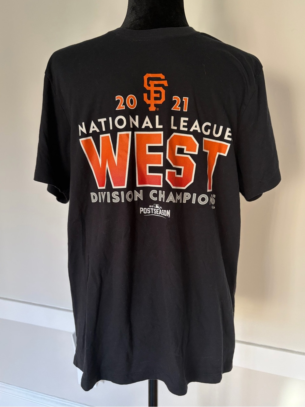San Francisco Giants 2021 National League West Champion Shirt Black Orange Sz M